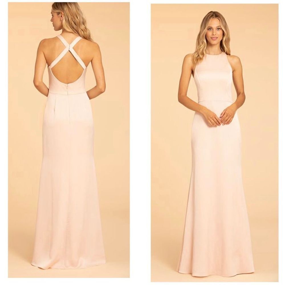 Hayley‎ Paige Occasions 52003 Bridesmaids Gown Dress Sleeveless Pink Size 10